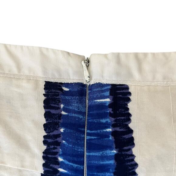 Dorothee Schumacher Women’s Vintage High Waist Blue White Striped Printed Skirt - Picture 6 of 9